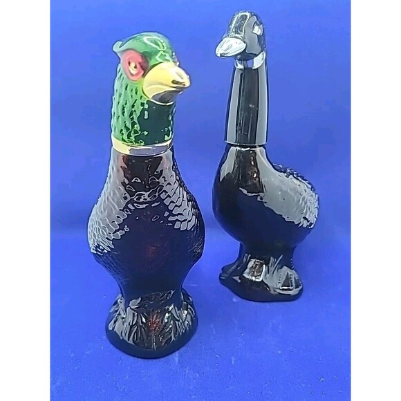 Avon Birds Lot of 2 Pheasant & Goose Vintage Decanter Bottles After Shave. - Picture 1 of 6